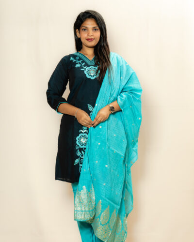 Navy Blue Chudidhar Set