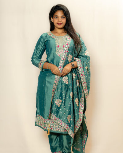 Aqua Colour Chudidhar Set