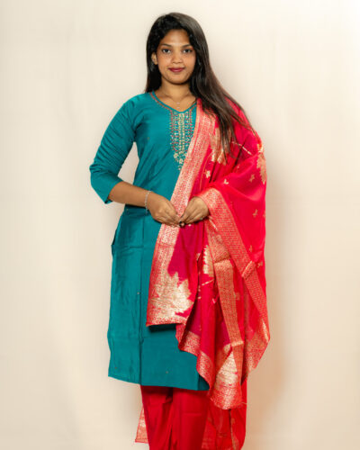 Peacock Blue Chudidhar Set