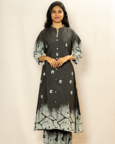 Charcoal Eclipse Printed Kurta Set