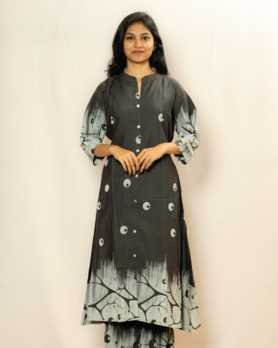 Charcoal Eclipse Printed Kurta Set