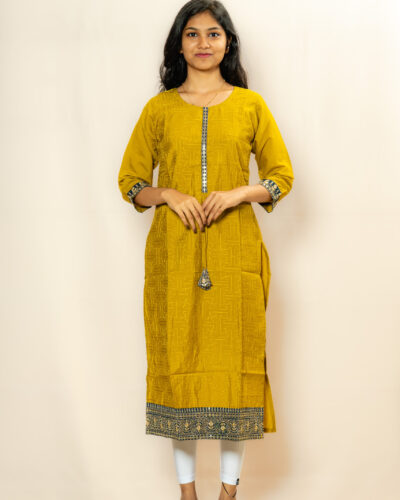 Mustard Yellow Kurti